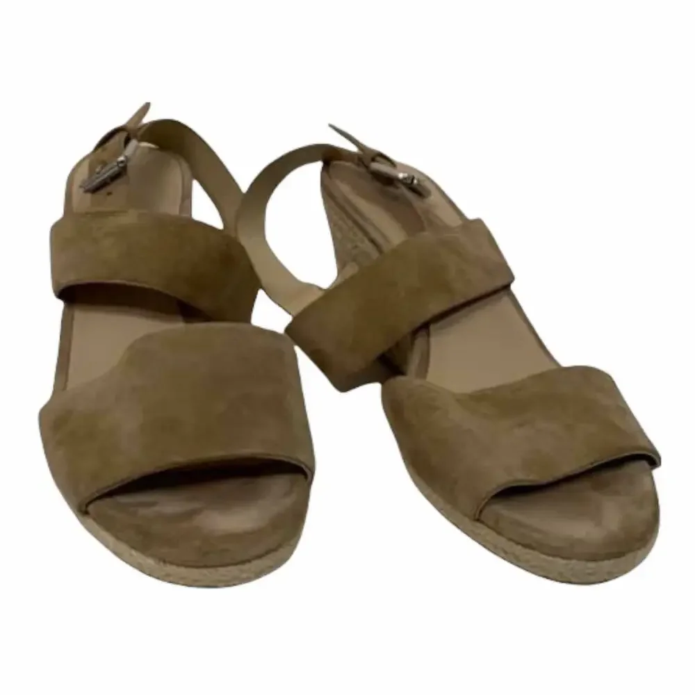 Via Spiga Iris Espadrille‎ Suede Wedge Heel Tan Size 9